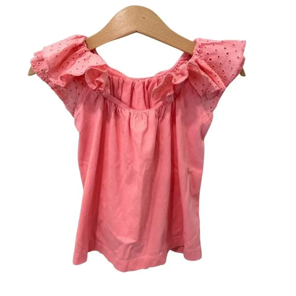 Gap Sleeveless Cotton Blouse in Coral 2T
